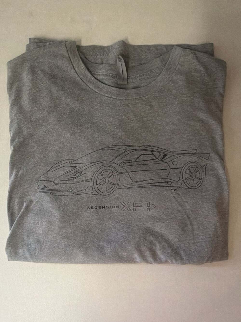 Next Level Apparel Ascension XF1 Graphic T-Shirt Size L Gray